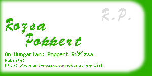 rozsa poppert business card